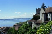 Burg  Meersburg vom Schloßgarten aus gesehen